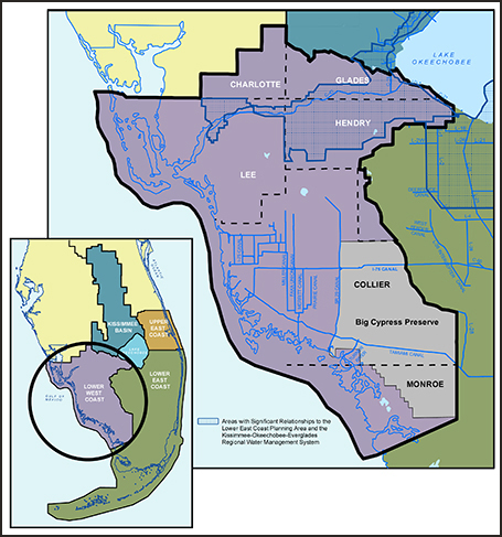 lower west coast water supply plan map