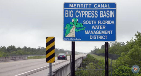 Sfwmd sign on roadside