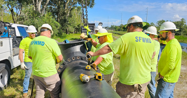 SFWMD staff monitoring water levels