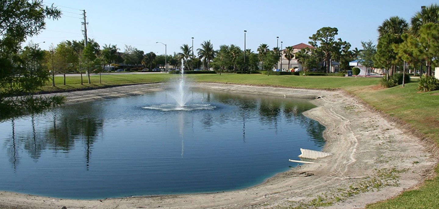 Lake with low water levels